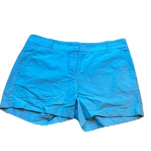 J. Crew City Shorts in Tropical Blue City Fit Cotton Size 8 Bright Classic‎ Prep